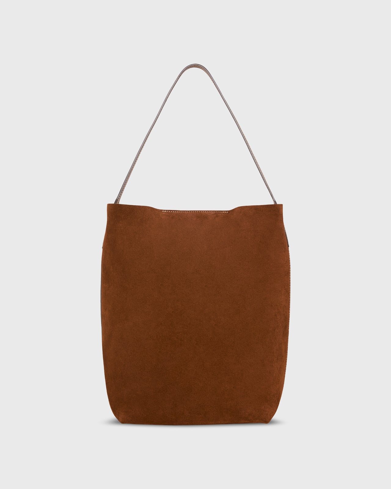 Liz Hobo Bag in Walnut Suede/English Tan Leather