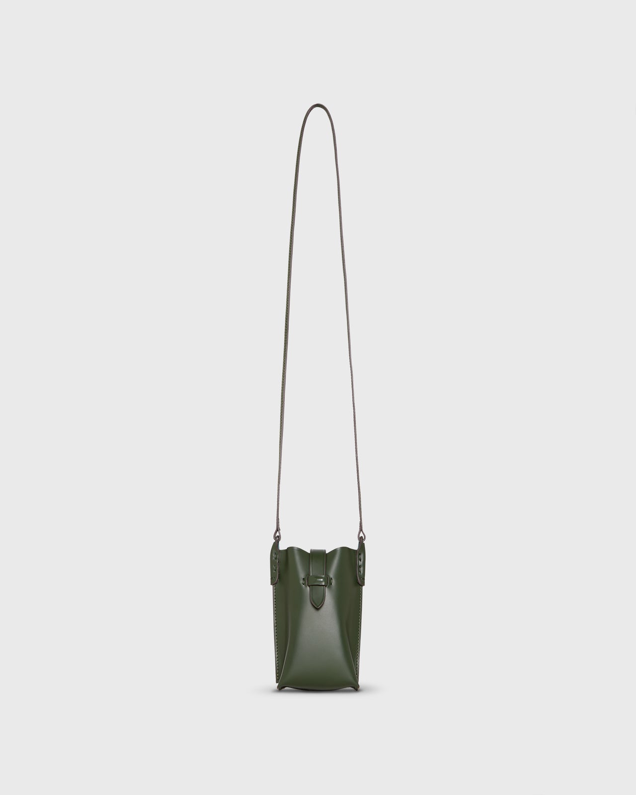 Minnie Cell Phone Bag in Pine Leather