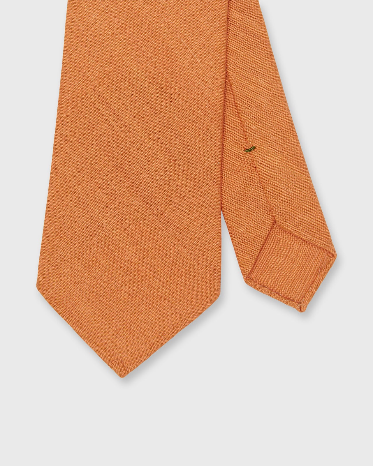 Linen Woven Tie in Burnt Orange