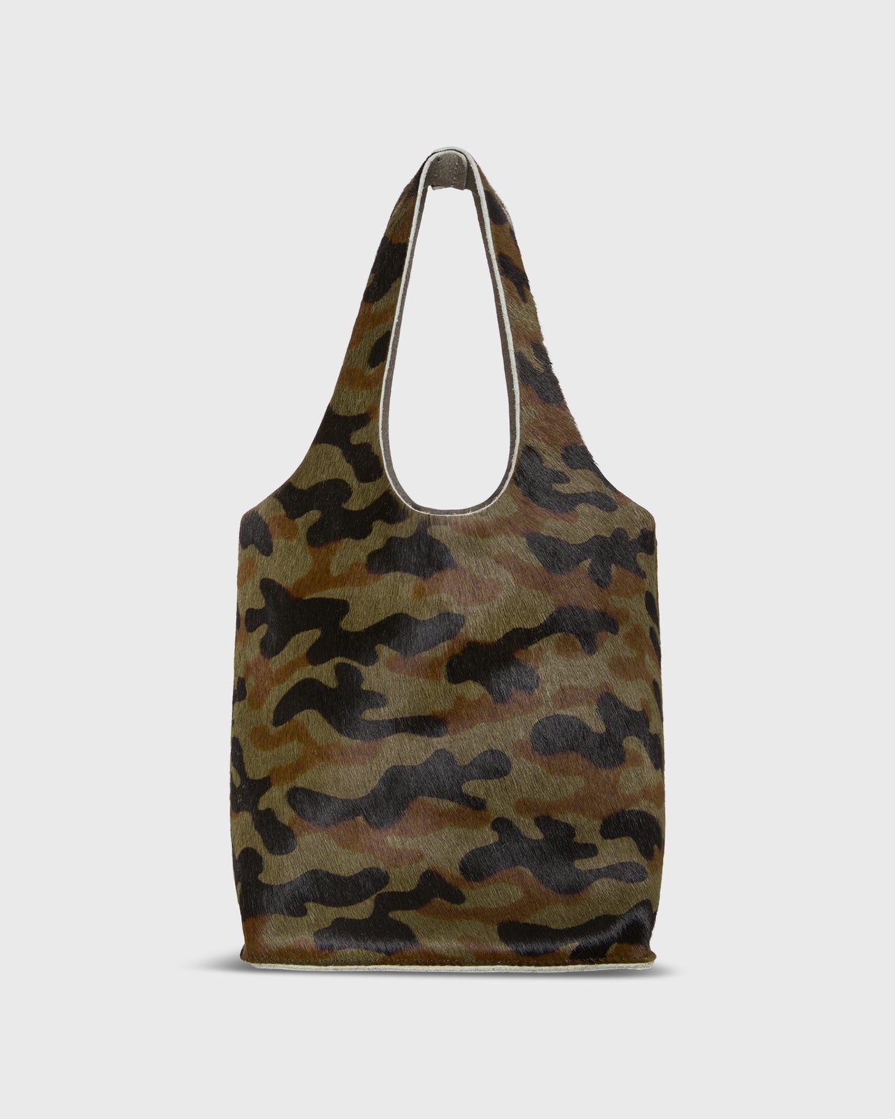 Paola Bucket Bag in Small Camouflage Calf Hair