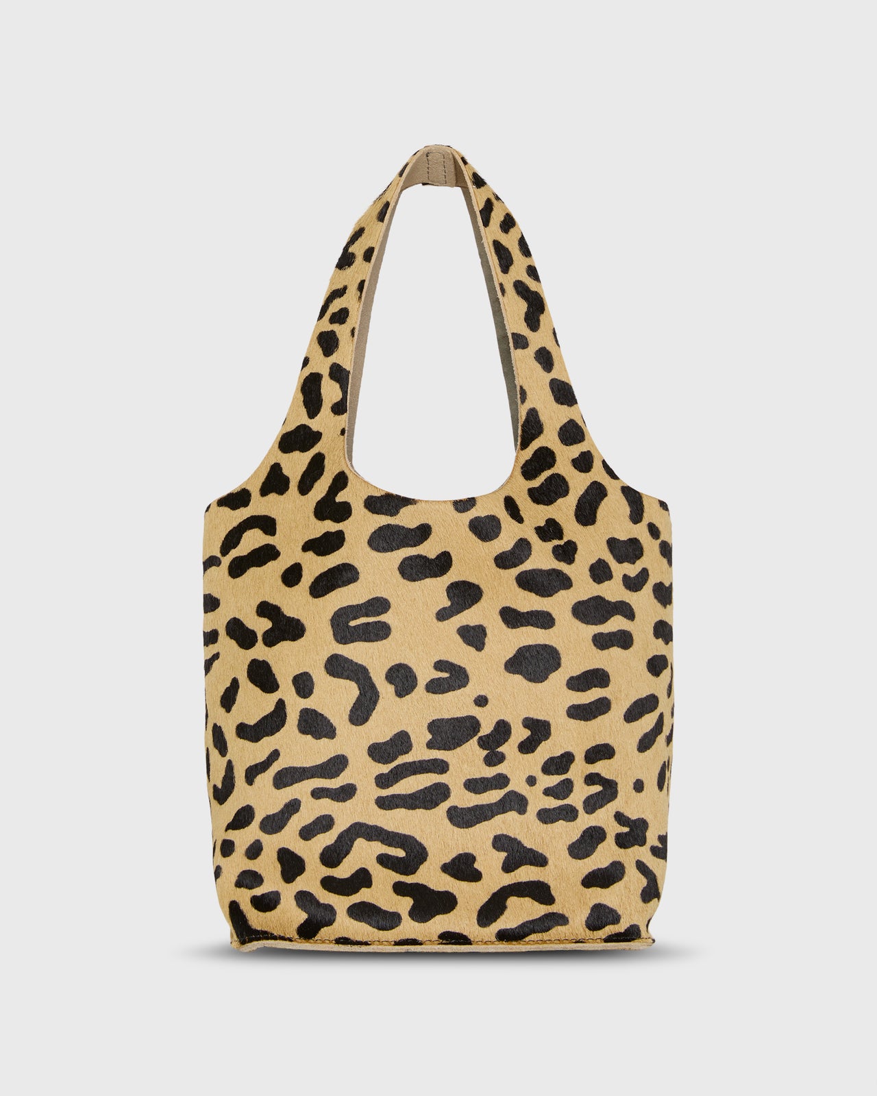 Paola Bucket Bag in Leopard Calf Hair