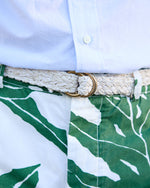 Load image into Gallery viewer, 1" Woven Double O-Ring Belt in Bone Cotton
