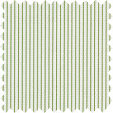 Made-to-Order Tomboy Popover Shirt in Green Hairline Stripe Poplin