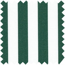 Made-to-Order Anaya Popover Dress in Green Awning Stripe Poplin