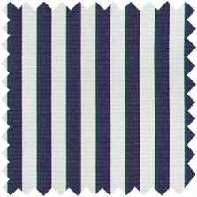 Made-to-Order Classic Shirtwaist Dress in Navy Bengal Stripe Poplin