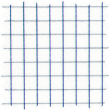 Made-to-Order Tomboy Popover Shirt in White/Blue Graph Check Poplin