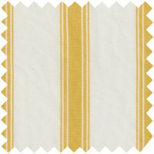 Made-to-Order Classic Shirtwaist Dress in Gold/Ivory Balanced Stripe Poplin