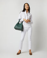 Load image into Gallery viewer, Small Mercato Handwoven Tote in Moss Leather
