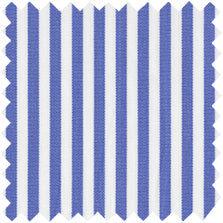 Made-to-Order Fabric in Blue Bengal Stripe Poplin
