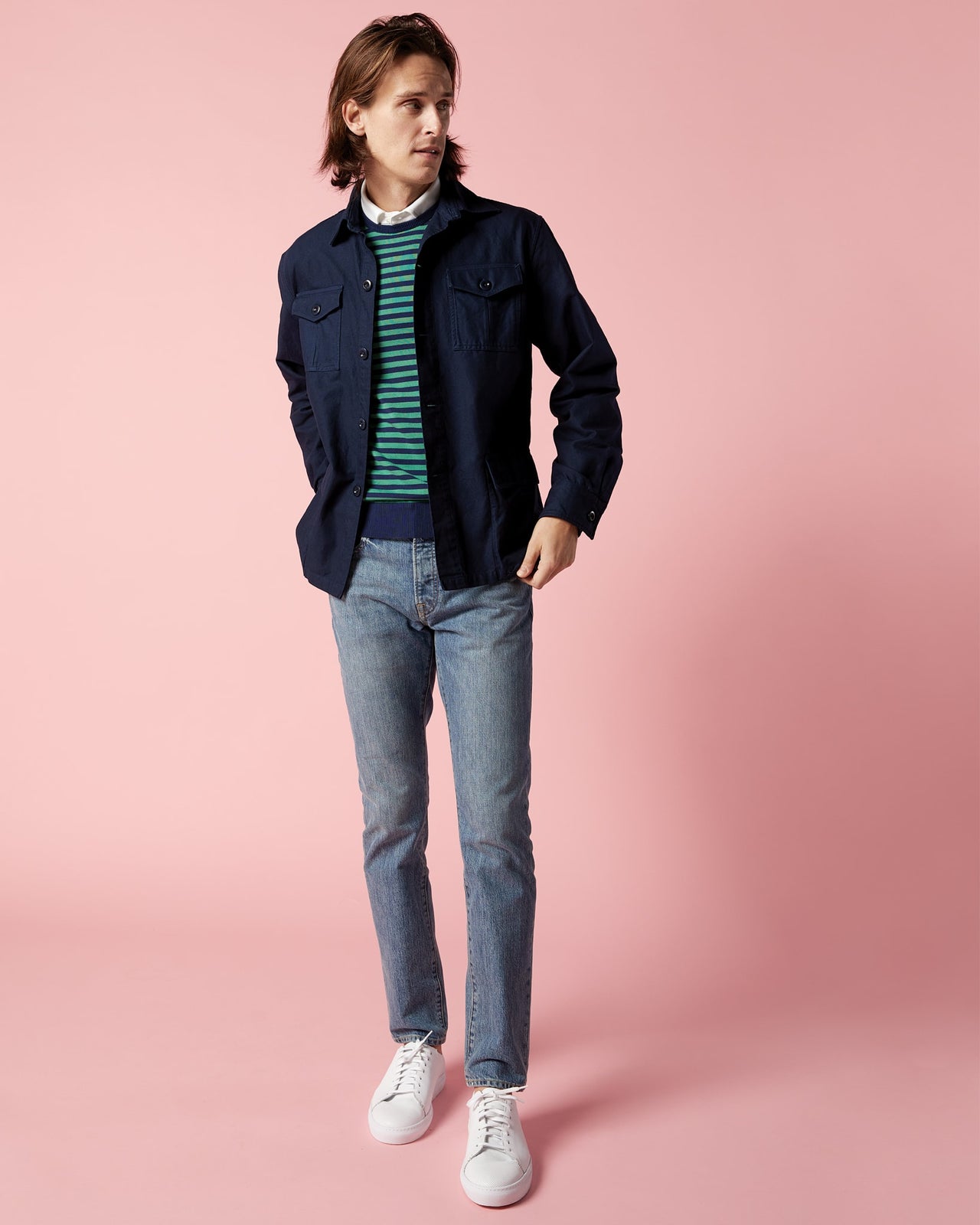 Slim Straight Jean in Non-Selvedge Light Wash Denim