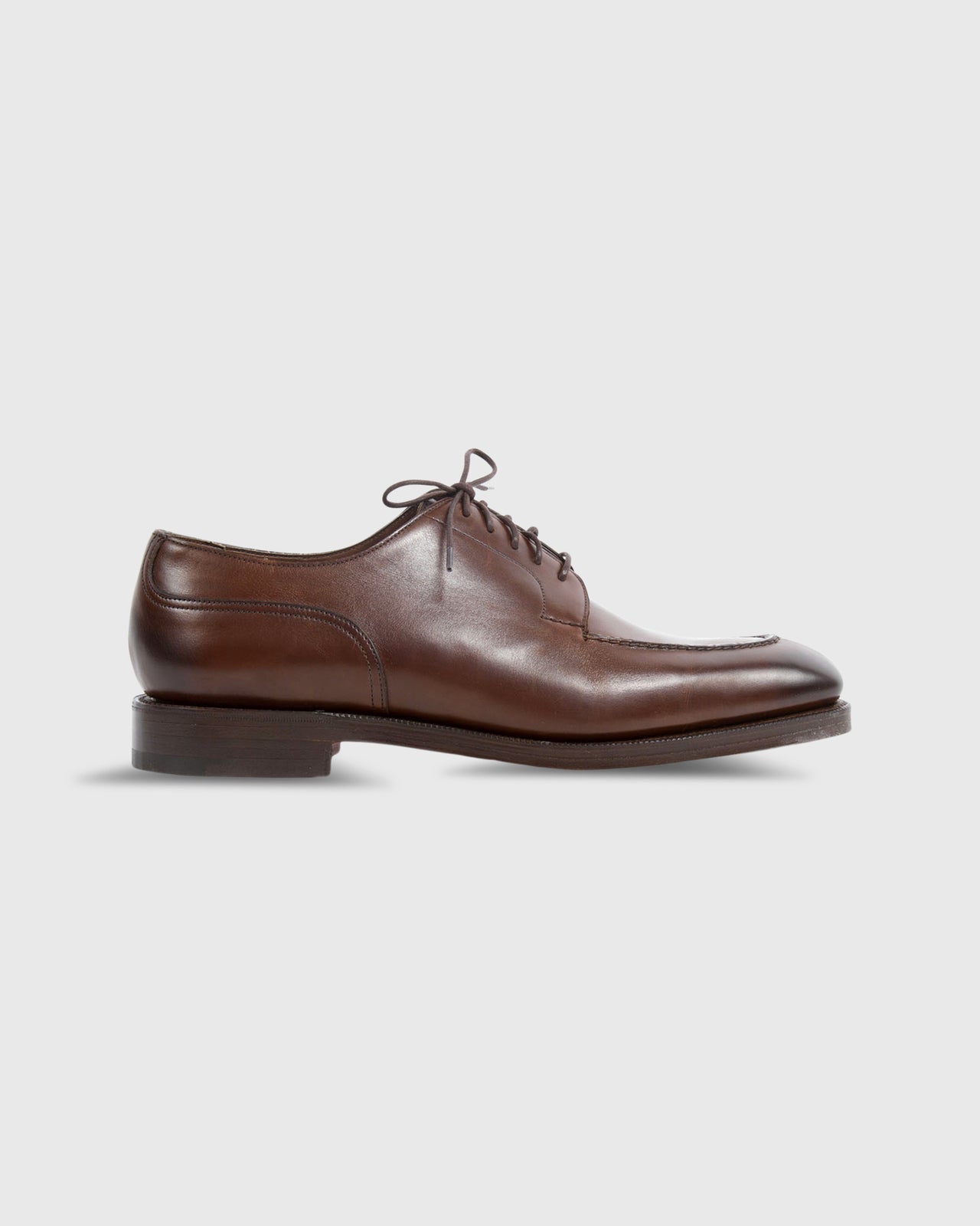 Dover Split-Toe Derby Shoe Dark Brown Calf