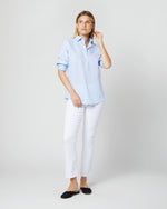 Load image into Gallery viewer, Tomboy Popover Shirt in Sky Blue Gingham Poplin
