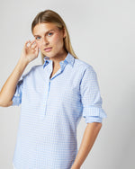 Load image into Gallery viewer, Tomboy Popover Shirt in Sky Blue Gingham Poplin

