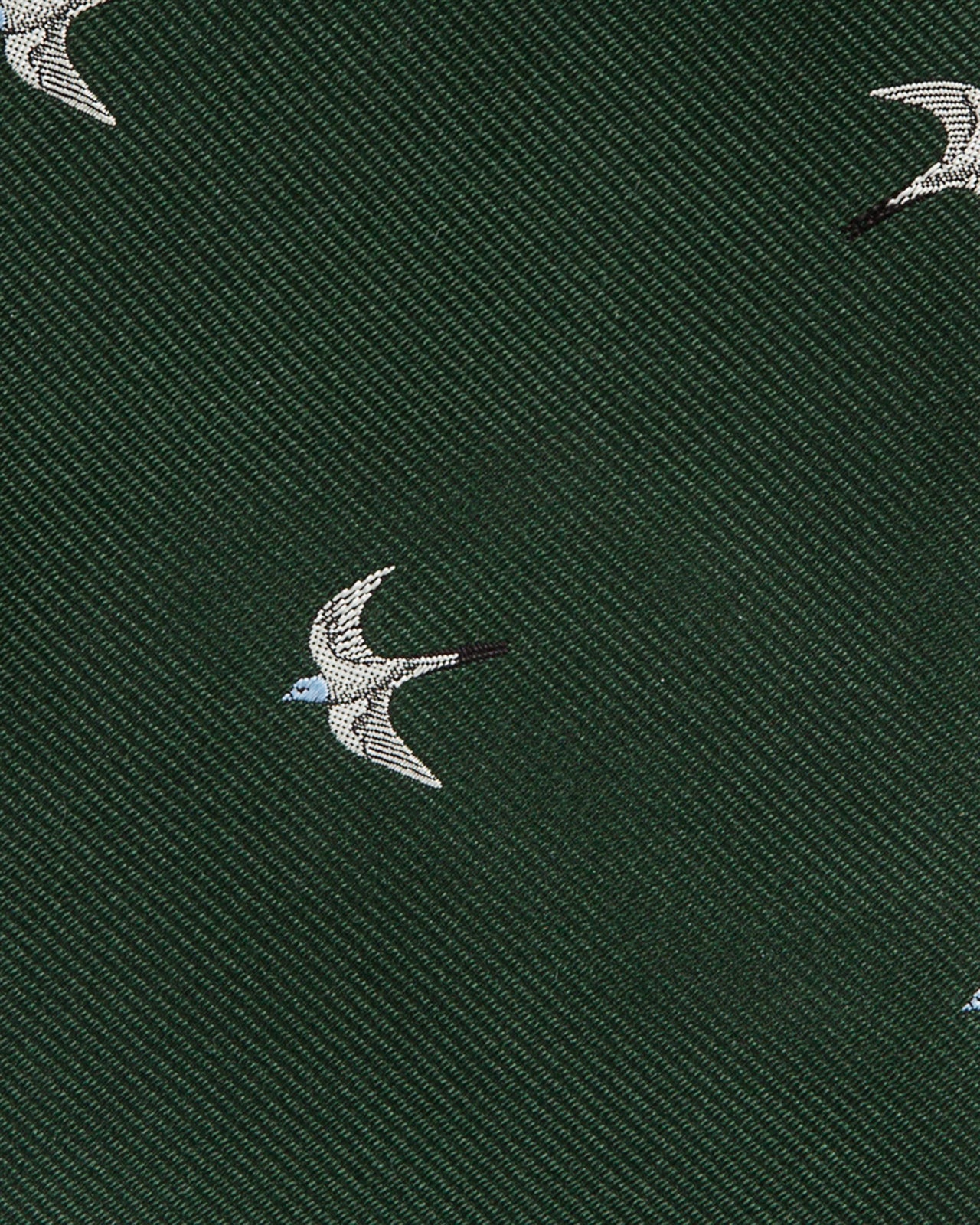 Silk Club Tie Hunter/White/Sky Swallow