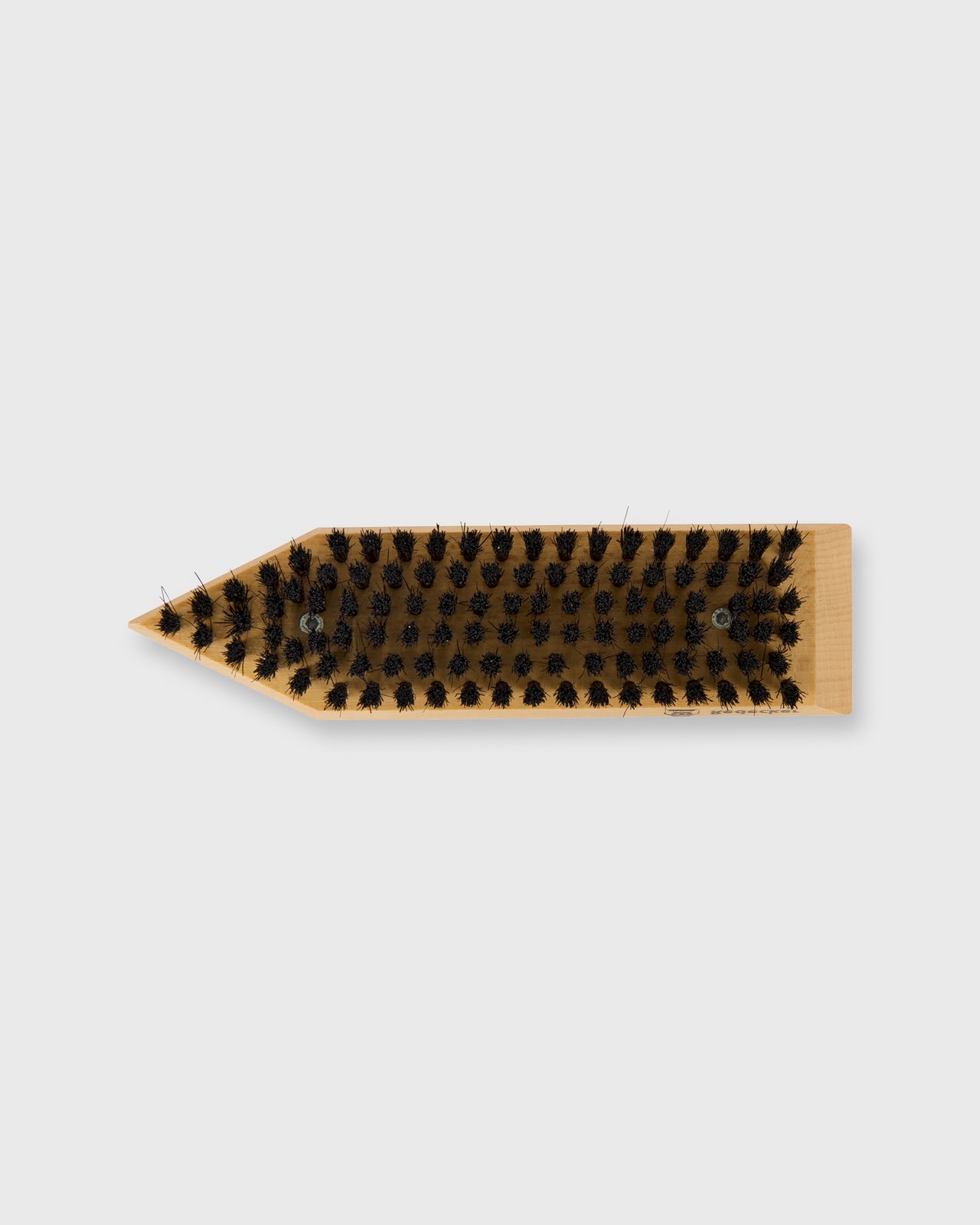 Shoe Brush With Handle Waxed Beechwood/Black Bristle