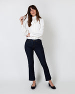 Load image into Gallery viewer, Tie-Neck Blouse in Ivory Silk Crepe de Chine

