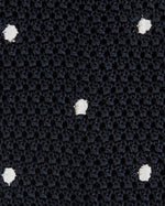 Load image into Gallery viewer, Silk Knit Tie Navy/White Dot
