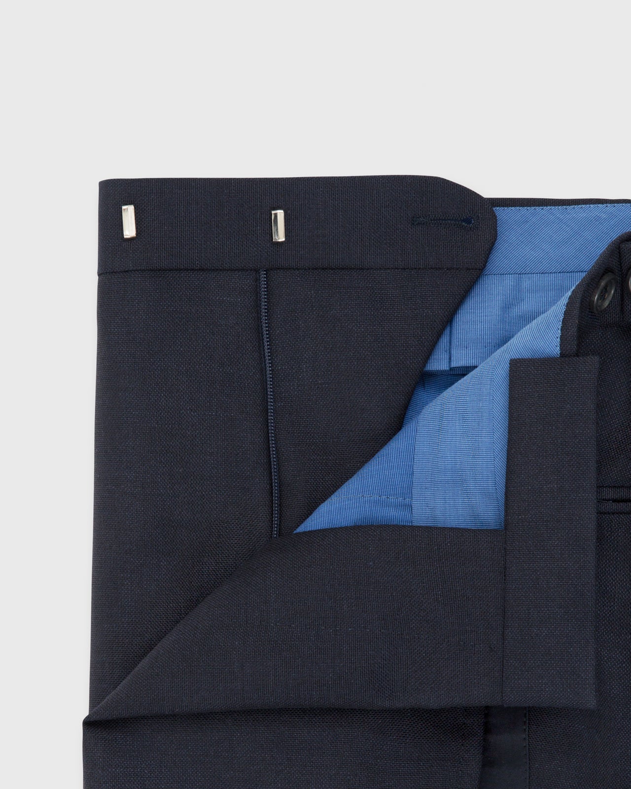 Kincaid No. 3 Peak Lapel Tuxedo Navy Wool Mohair with Silk Grosgrain Trim