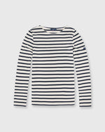 Load image into Gallery viewer, Modern Meridien Tee Ecru/Marine Stripe
