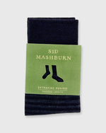 Load image into Gallery viewer, Striped Trouser Dress Socks Navy/Dark Heather Blue Extra Fine Merino
