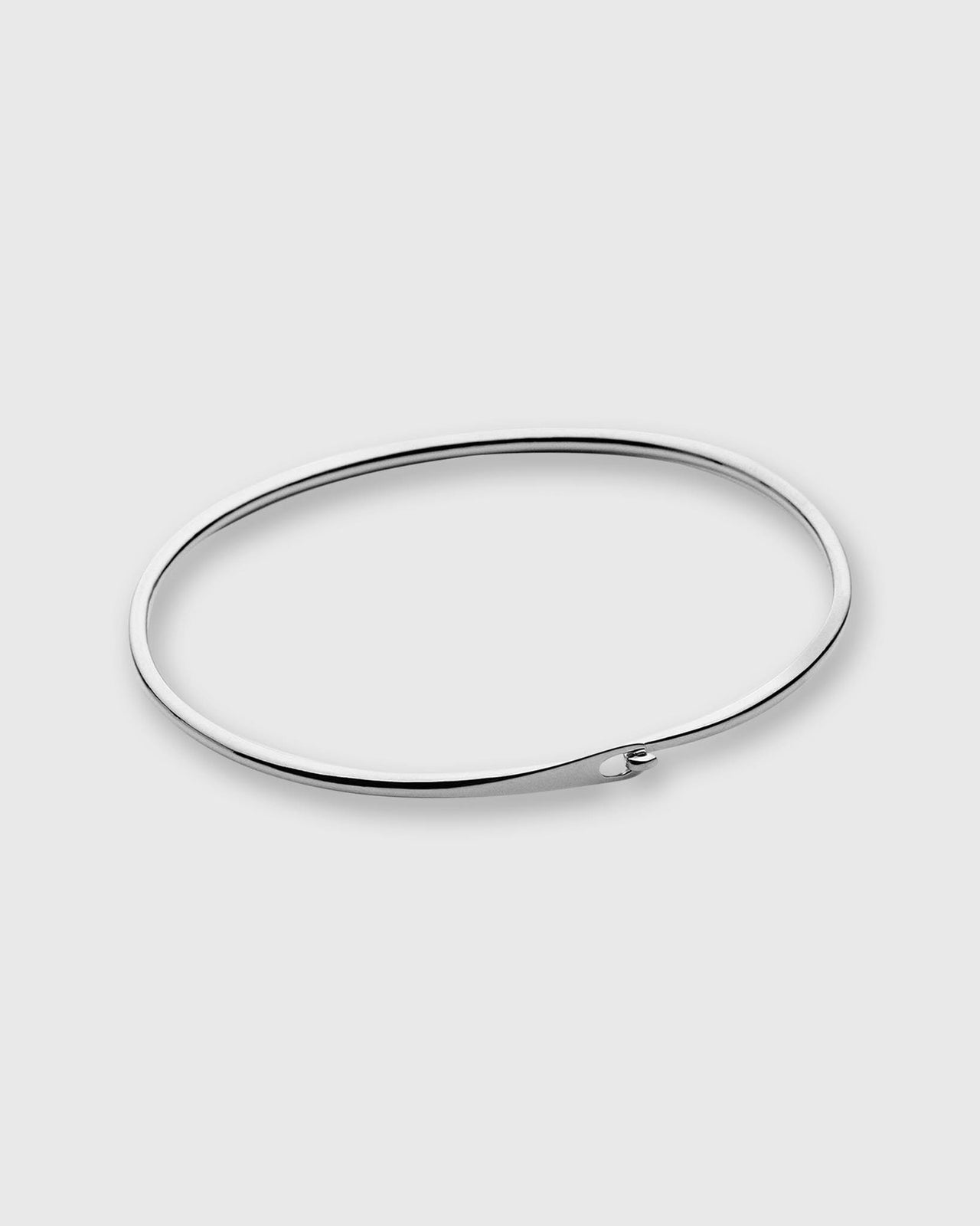 Wire Bangle Bracelet in Sterling Silver