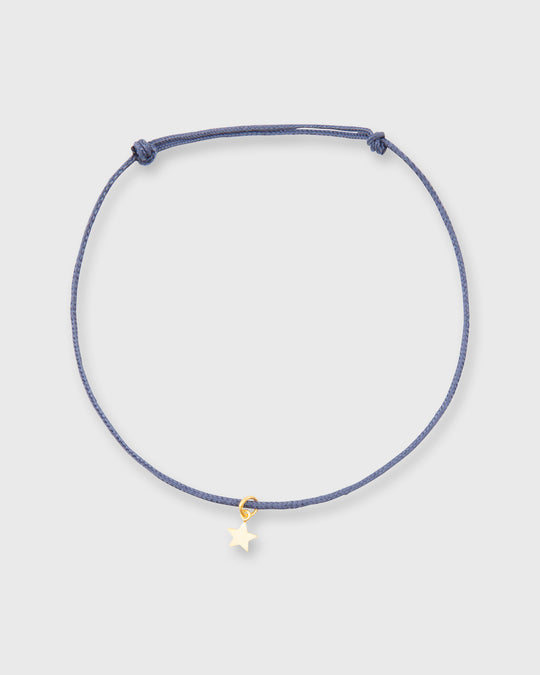 Lucky Star Charm Bracelet in Gold/Assorted Color Cord