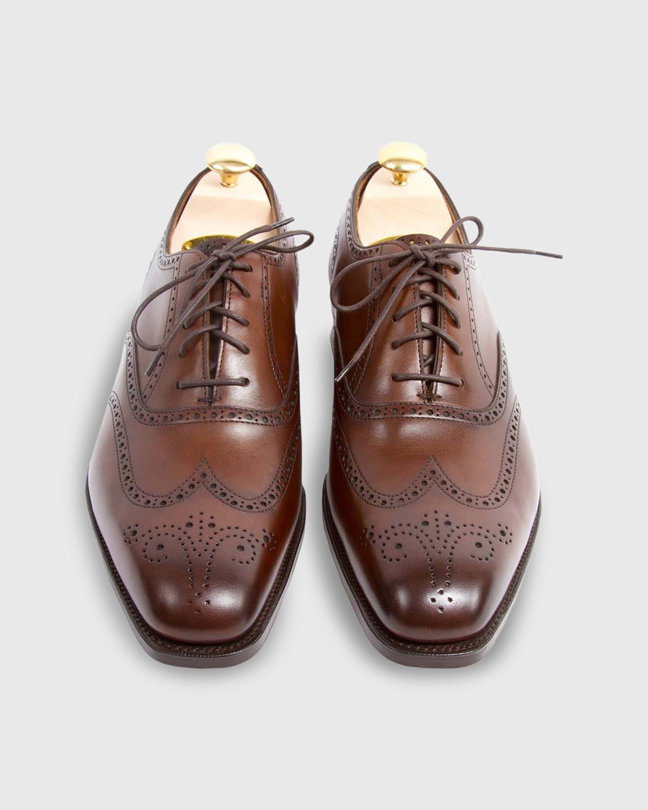 Inverness Wingtip Oxford Shoe Dark Oak Antique Calfskin