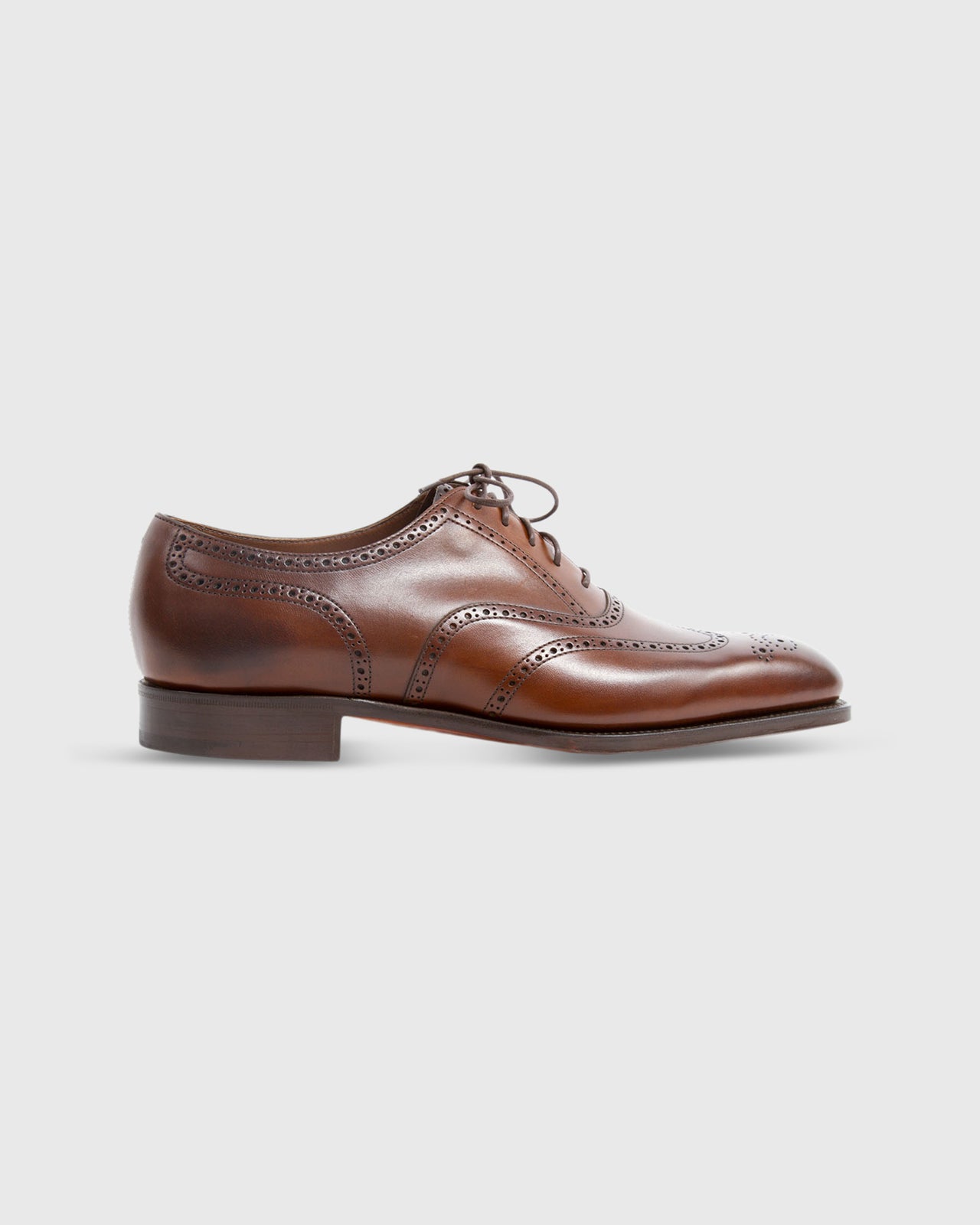 Inverness Wingtip Oxford Shoe Dark Oak Antique Calfskin