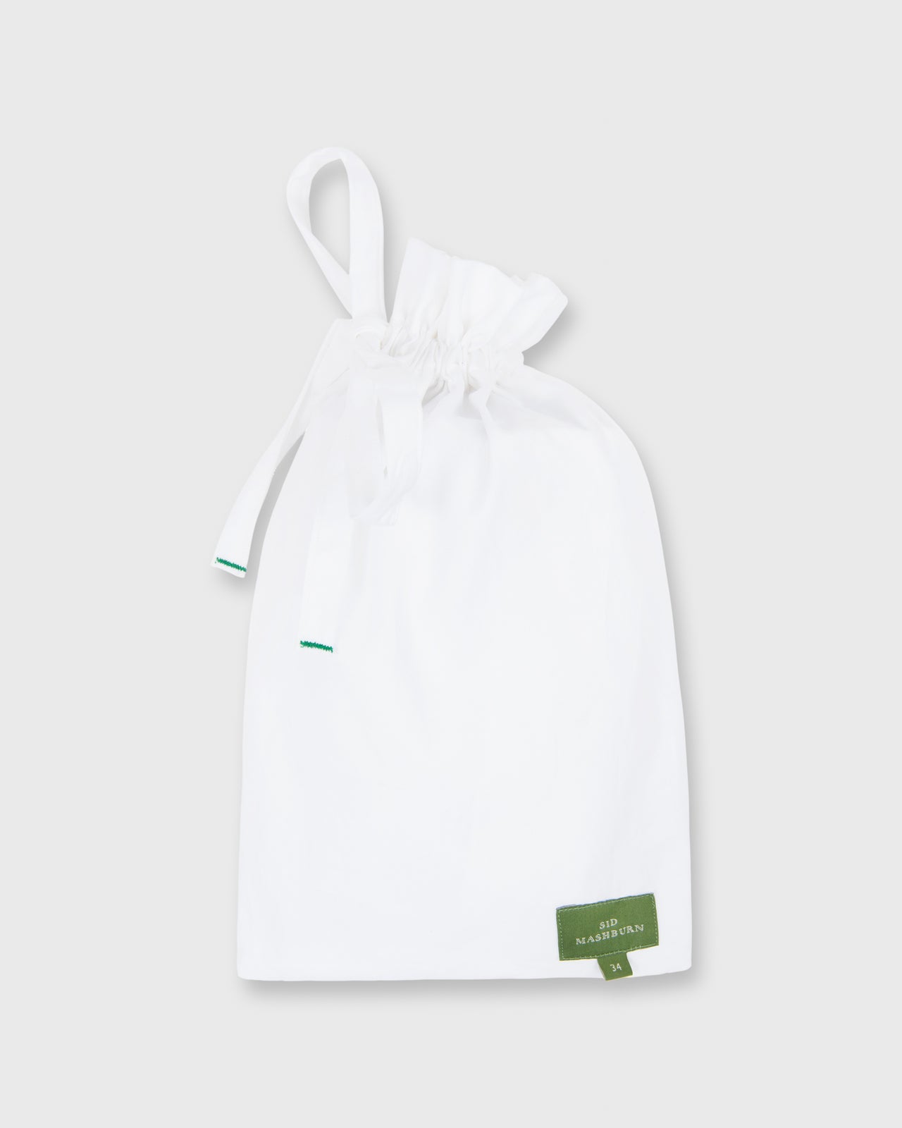 Button-Front Boxer Short White Poplin