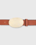 Load image into Gallery viewer, Oval Belt Buckle Brass
