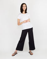 Load image into Gallery viewer, Short-Sleeved Relaxed Tee White Pima Cotton
