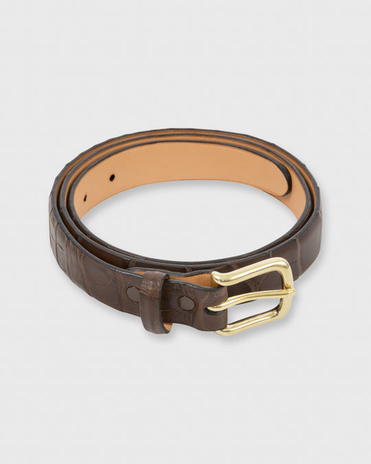 1" Belt Chocolate Matte Alligator