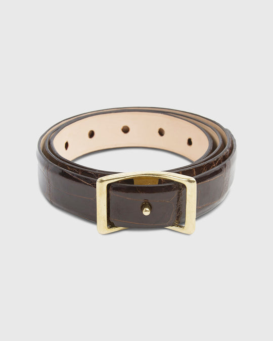 1" Conroy Belt in Chocolate Alligator