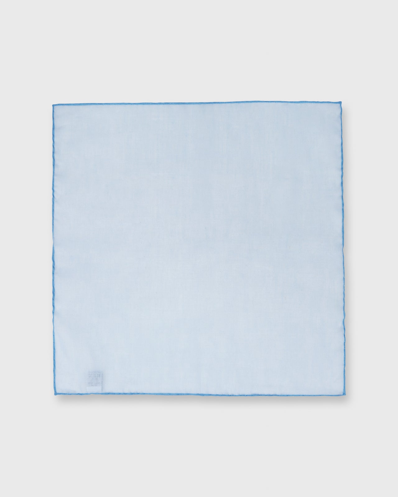 Hand-Rolled Pocket Square Sky Cotolino/Blue Edge