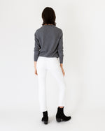 Load image into Gallery viewer, Cydney Boyfriend V-Neck Sweater in Heather Grey Cashmere
