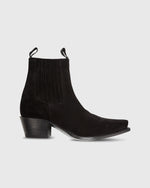 Load image into Gallery viewer, Short Cowboy Boot Black Suede
