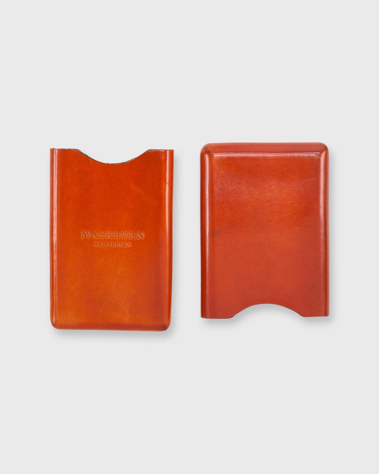 Card Case Orange Leather