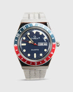 Load image into Gallery viewer, Q Timex Reissue Watch Silver/Navy/Red
