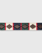Load image into Gallery viewer, 1 1/8" Polo Belt Cream/Red/Navy/Green Chocolate Leather

