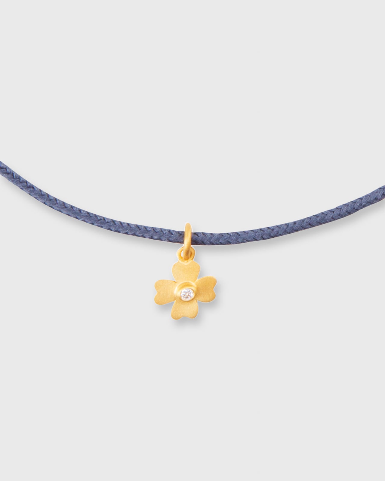 Diamond Clover Charm Bracelet Gold/Diamond