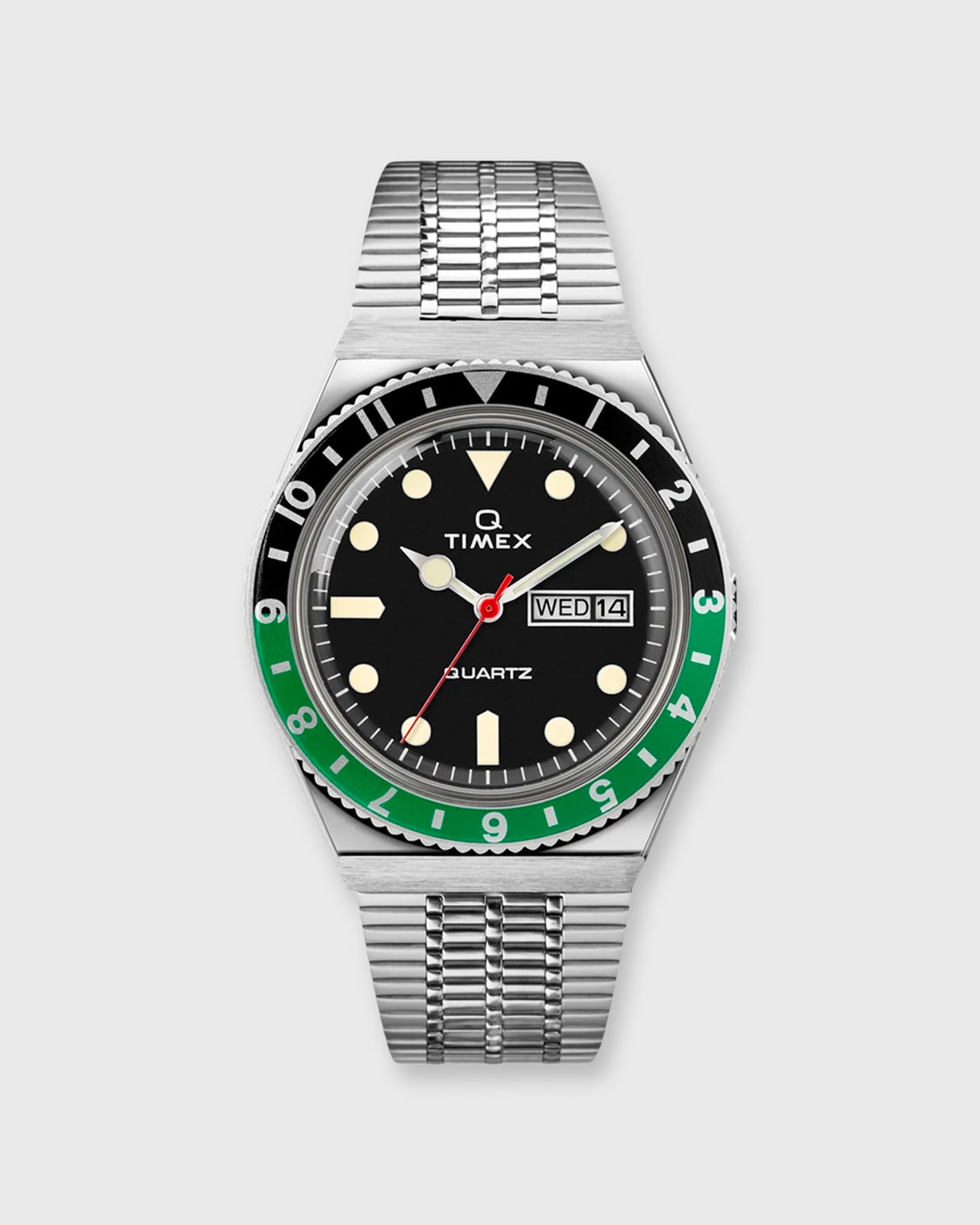 Q Timex Reissue Watch Silver/Black/Green