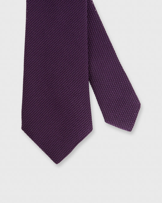 Silk Fino Grenadine Tie Eggplant