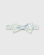 Load image into Gallery viewer, Cotton Print Bow Tie Sage/Blue Floral
