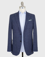 Load image into Gallery viewer, Kincaid No. 2 Jacket in Blue Mix Linen/Wool Hopsack
