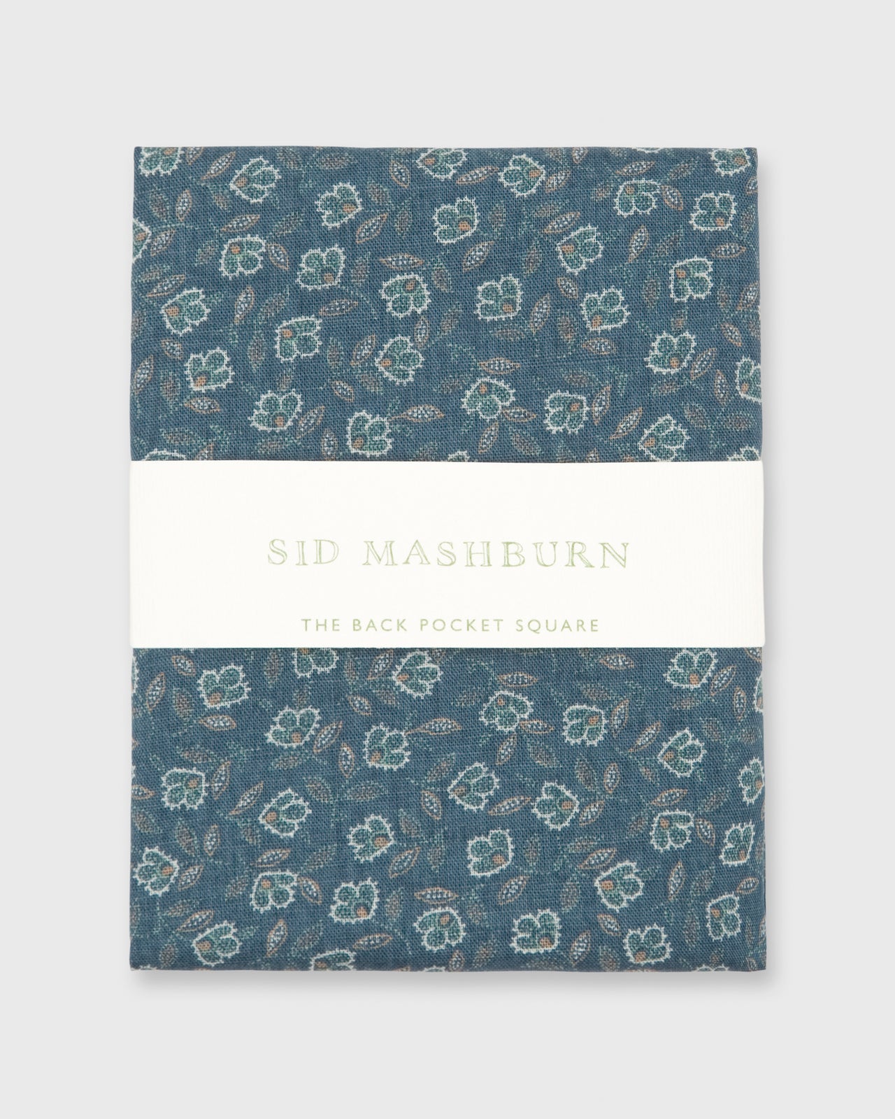 Bandana Slate/Mint Floral Dot