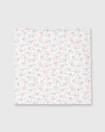 Load image into Gallery viewer, Cotton Print Pocket Square Bone/Cranberry Floral Dot
