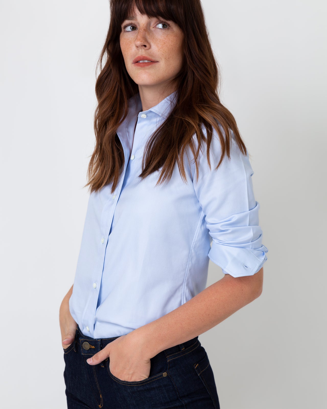 Icon Spread Shirt in Sky Blue Roxford