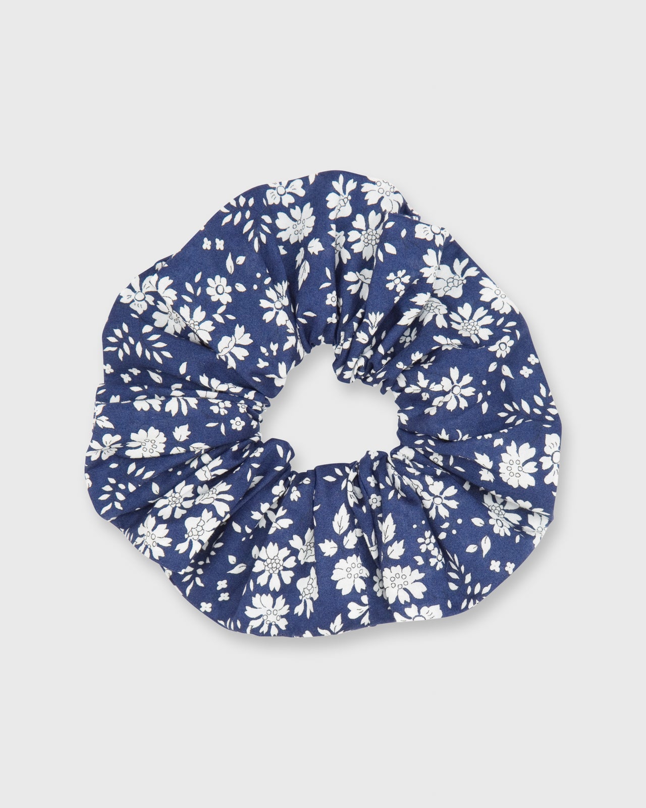 Large Scrunchie Navy Capel Liberty Fabric