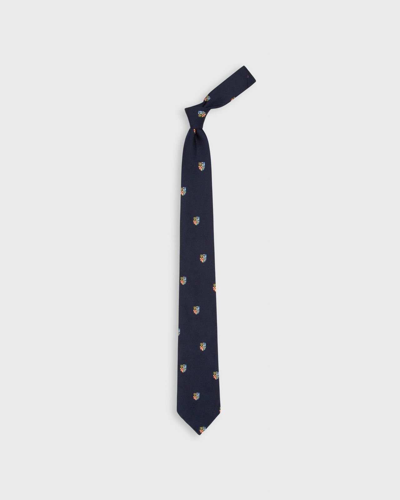 Silk Repp Tie Navy/Blue/Gold Crest