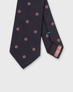 Load image into Gallery viewer, Silk Club Tie in Dark Navy Bullseye
